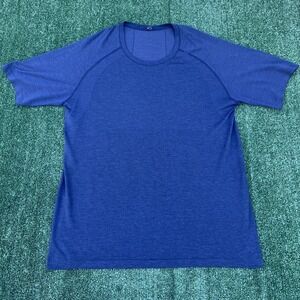Lululemon T-Shirt Mens 2XL Navy Blue Live In Practice Athleisure Workout Yoga